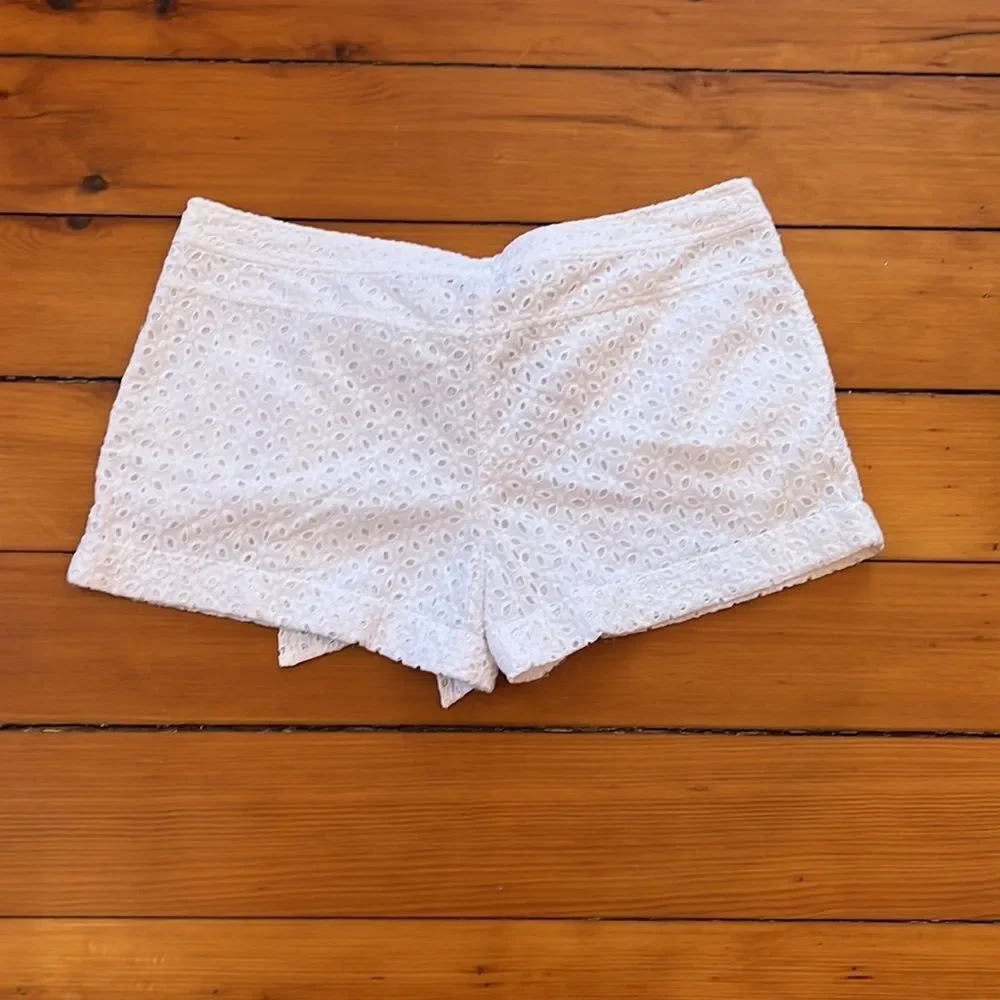 *COQUETTE-GIRL* Venus Sz 14 EUC White Eyelet Waist Tie Trouser Shorts